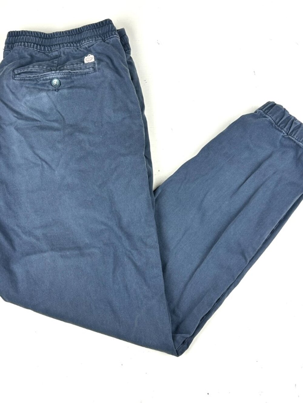 Marine Layer Slim Fit Drawstring Pants Men's XL Blue Slate Lyocell Blend